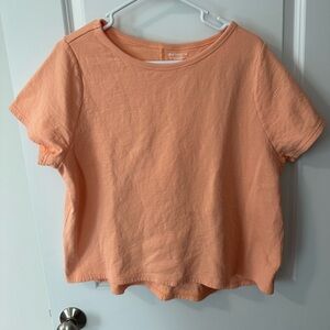 Athleta Light Orange Cotton T Shirt